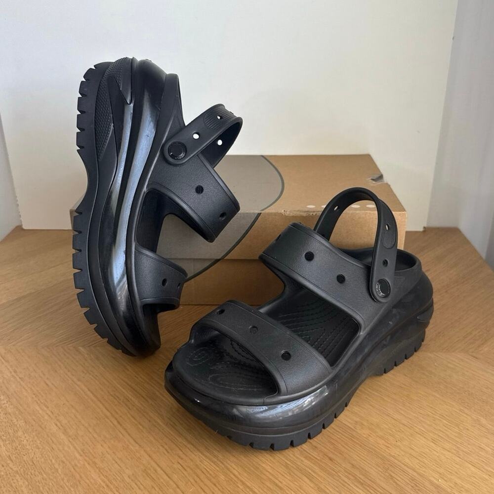Crocs Mega Crush ‘Triple Black’ Unisex Sandals - SZ Men 6- Women 8